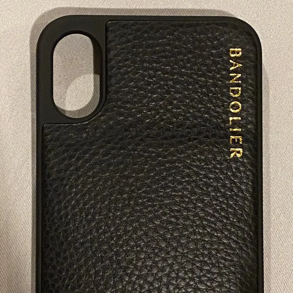 BANDOLIER Black Leather iPhone 10/10S Crossbody CASE NWT New with tags! UNISEX